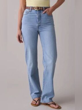 Levi’s Women’s Ribcage Straight Leg Denim Stretch Jeans Light Wash Sz 28 NWT